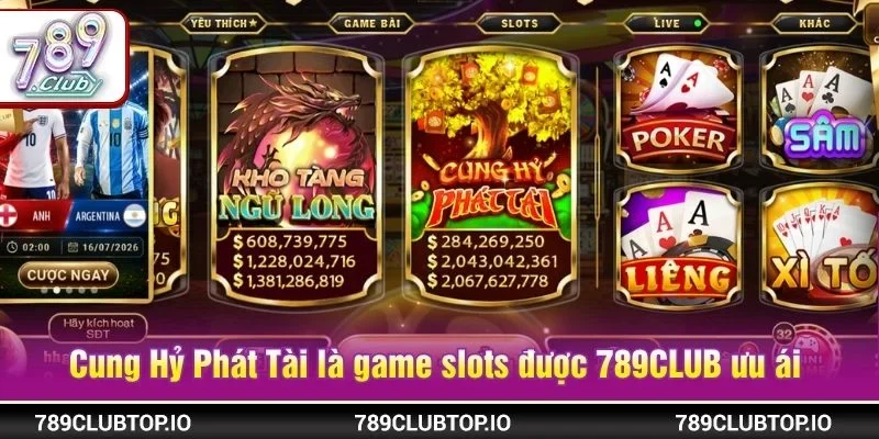 Cung Hỷ Phát Tài là dòng game slots được 789CLUB ưu ái thiết kế