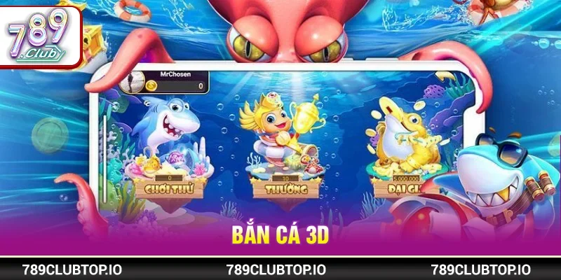 Sảnh bắn cá 789CLUB hình ảnh 3D sống động